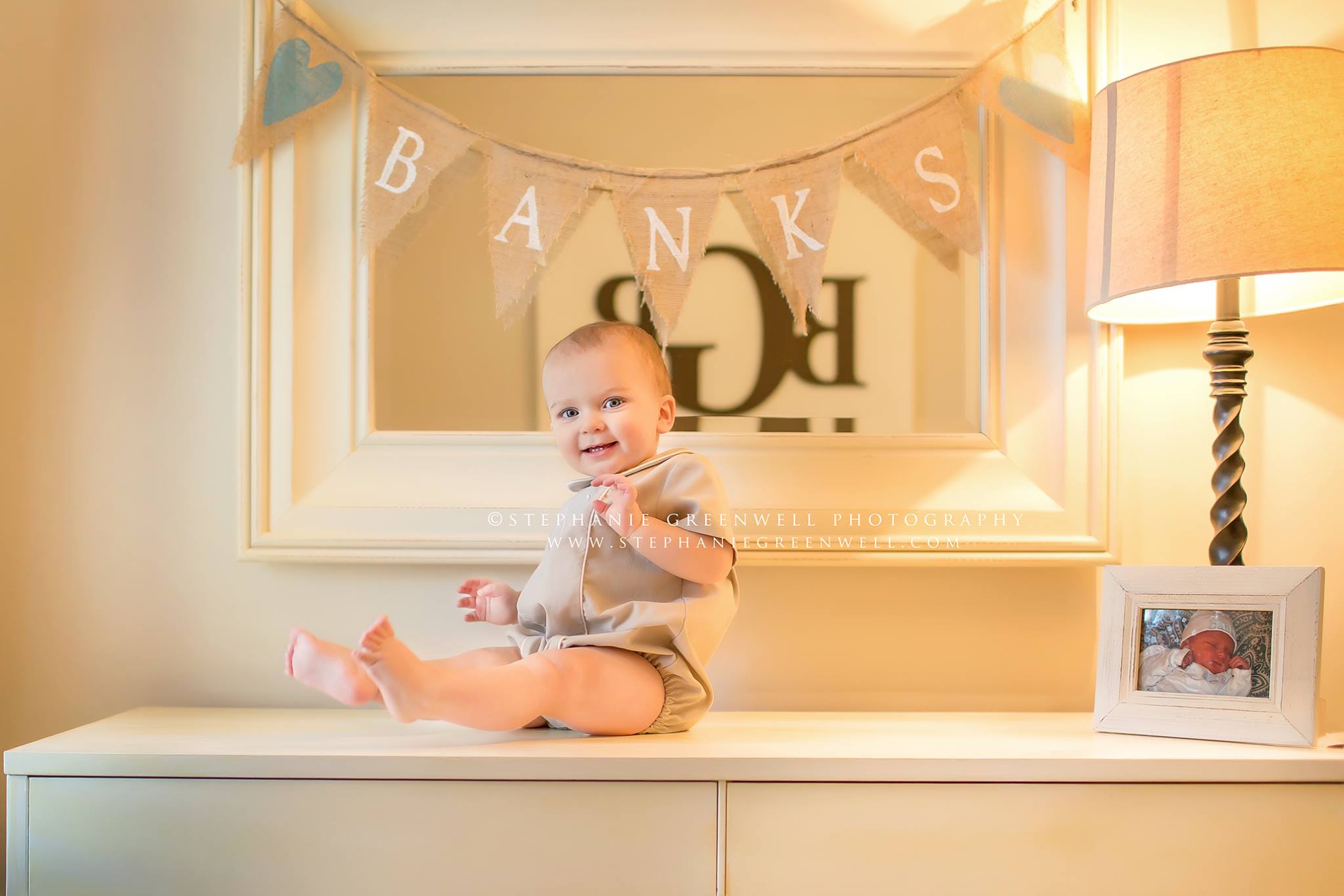 baby on dresser memphis baby photographer stephanie greenwell