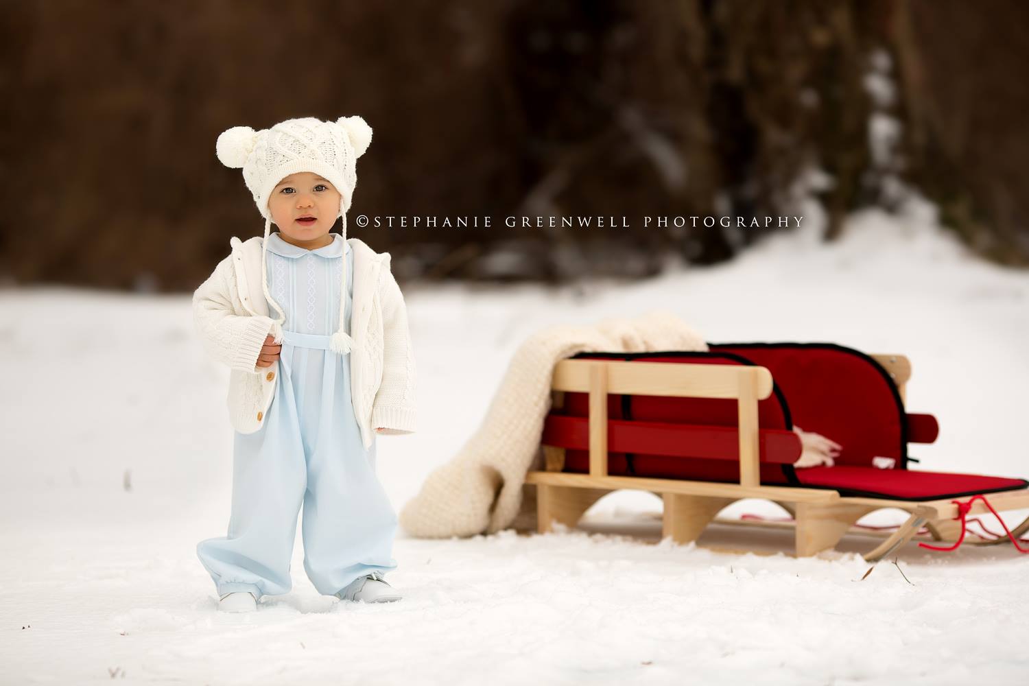 snow mini sessions preston sled snow ice storm southeast missouri photographer stephanie greenwell