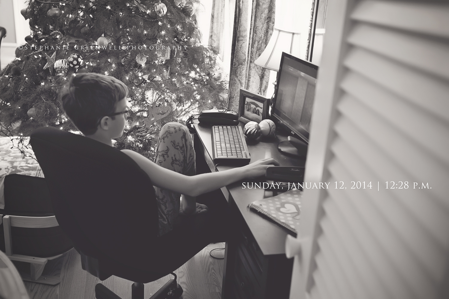 photo a day project boy computer desk southeast missouri photographer stephanie greenwell