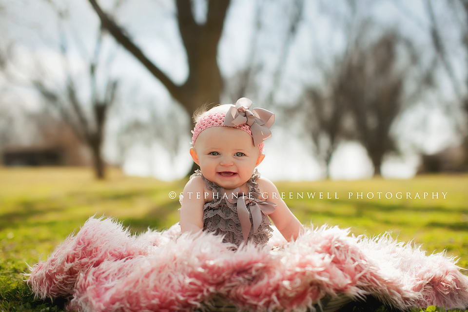 annistyn rackley  6 month baby field tutu romper mohair basket southeast missouri photographer